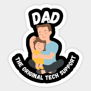 Tech-Savvy Dad: Guiding the Future Generation - Dark Colors - Girls Sticker